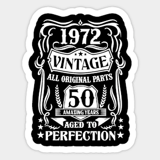 Legend 50st birthday vintage legends born in 1972 Sticker